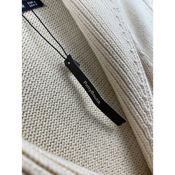 Patty Boutik Cardigan Sweater Womens S Brown‎ 5 Button Pockets New w Defects - Picture 5 of 12